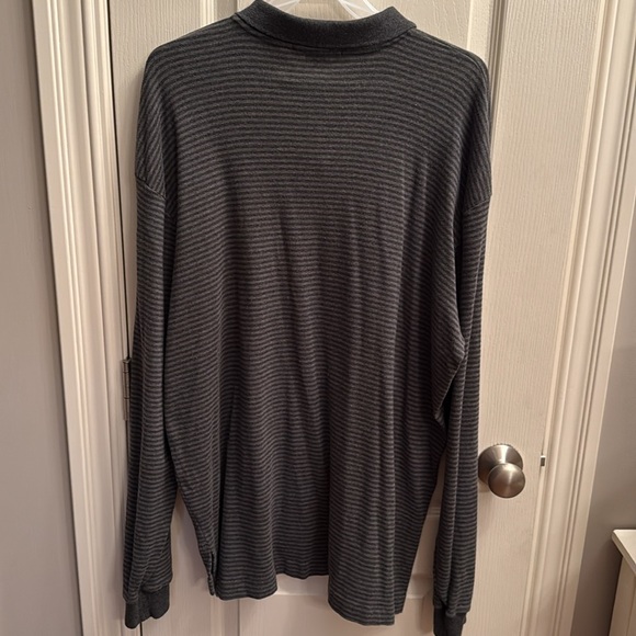 Polo by Ralph Lauren gray stripe long sleeve shirt size XL - Picture 4 of 4